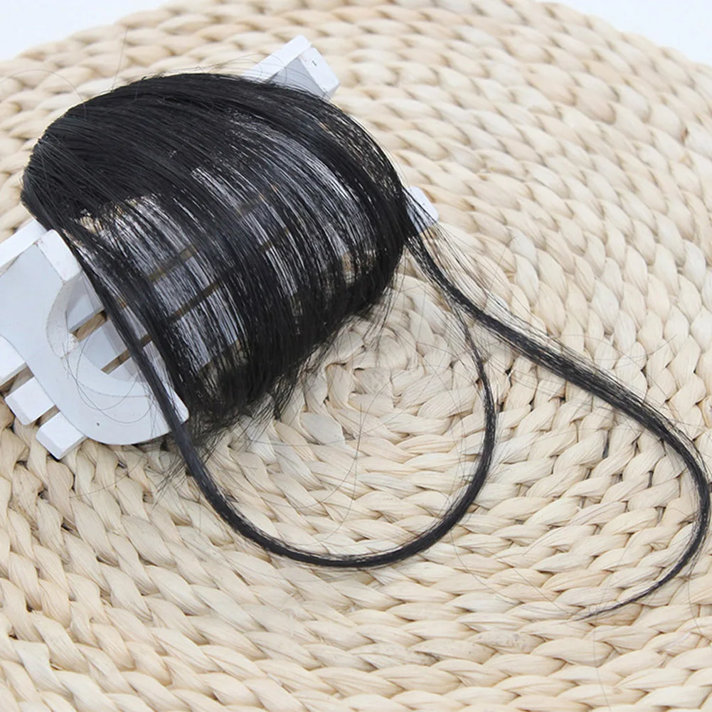 7 Новинка, тонкие, воздушные, аккуратные, волнистые челки, настоящие человеческие волосы Remy на заколках, с бахромой, передние волосы, воздушные челки, человеческие волосы Remy для наращивания на заколках - Цвет: 7