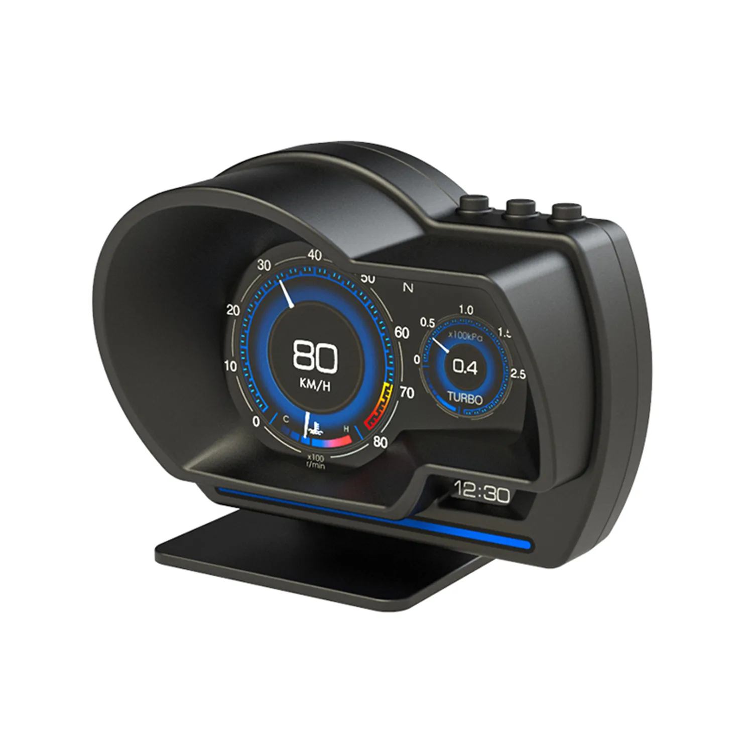 

AP-6 Tachometer Head Up Display OBD2 HUD GPS Digital Speedometer OBD2 Meter Gauge Oil Water Temp Turbo Boost Overspeed RPM Alarm