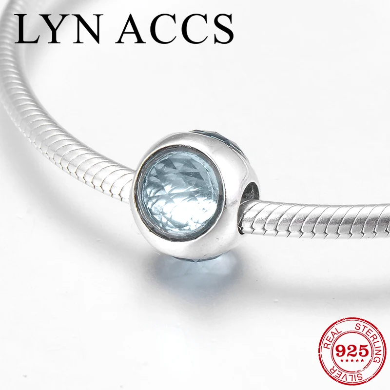 Очаровательные блестящие Серебристые голубые капли воды с фианитами для