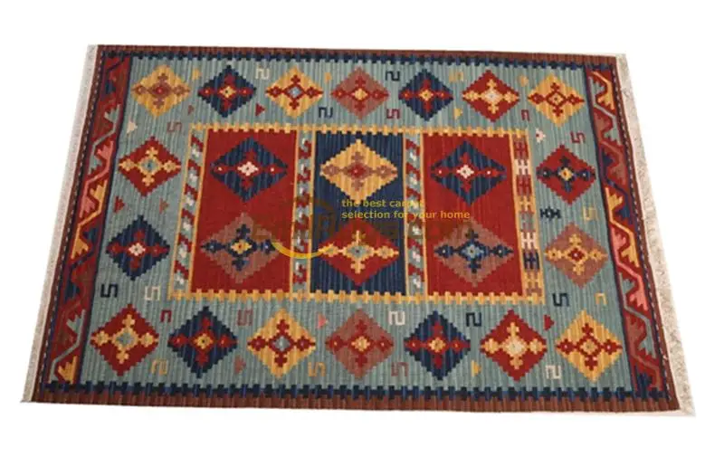 

kilim rugs tapestries handmade wool living room bedroon bedside blanket corridor Mediterranean style SF08V4gc131yg4