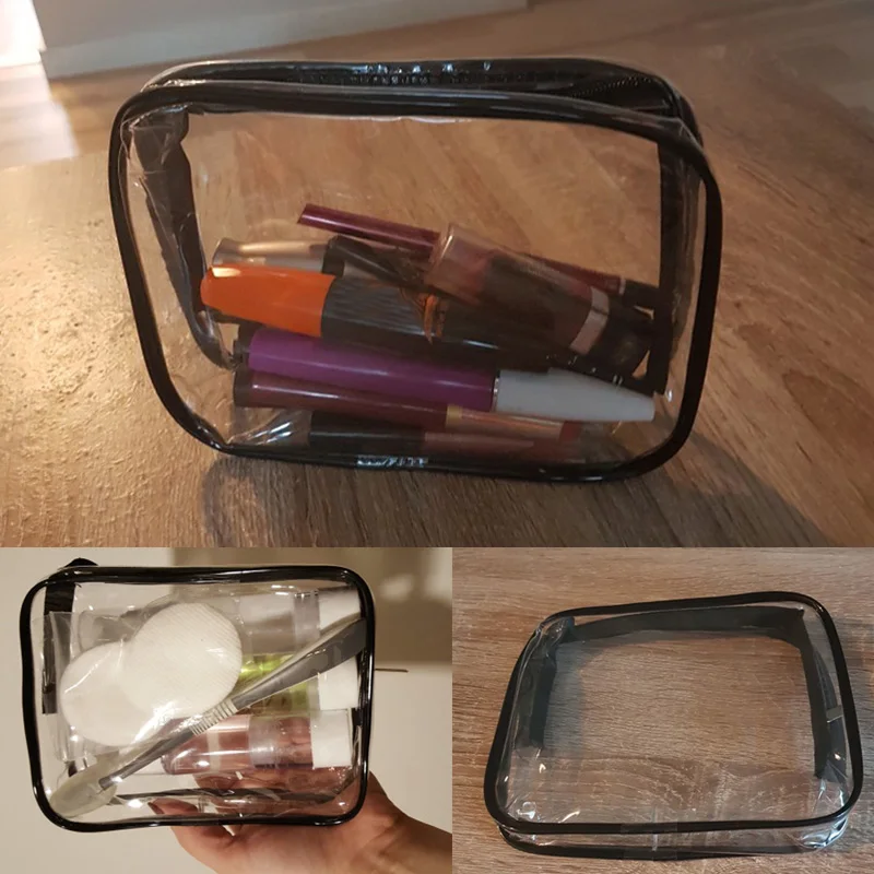 Прозрачный ПВХ сумка органайзер для поездок производства прозрачная косметичка