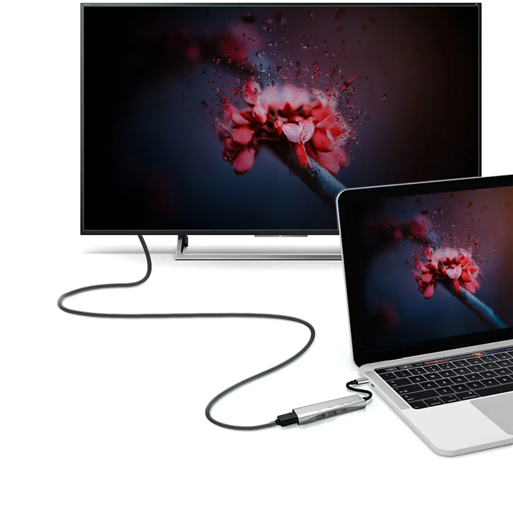 Ouhaobin USB Hub Type C к HDMI адаптер многопортовый концентратор USB3.1 зарядное устройство