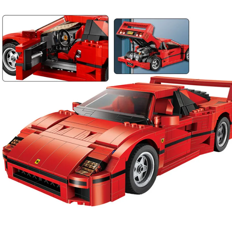 

1157pcs ing Technical Series F40 Sports Car Building Blocks Set Bricks Compatible 21004 10248 Educational Toys For Kids Gif