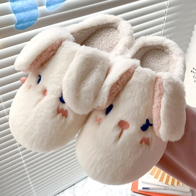 

Women House Slipper Warm Plush Couple Home Cotton Shoes Ladies Soft Lovely Comfortable Indoor Bedroom Slipper Plus Size Winter