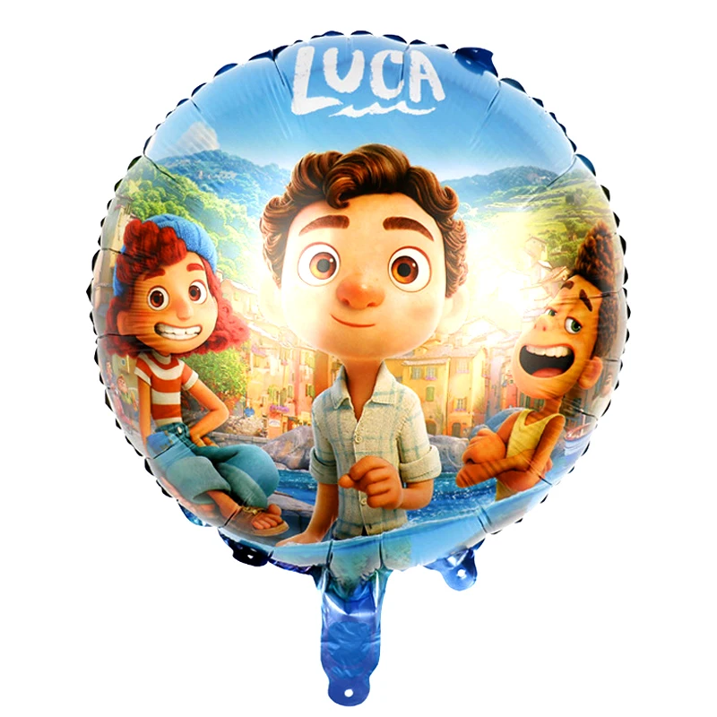 

2pcs/lot Happy Birthday Party Decoration Luca Theme 18 Inches Aluminum Foil Balloons Baby Shower Events Boys Favors Ballon