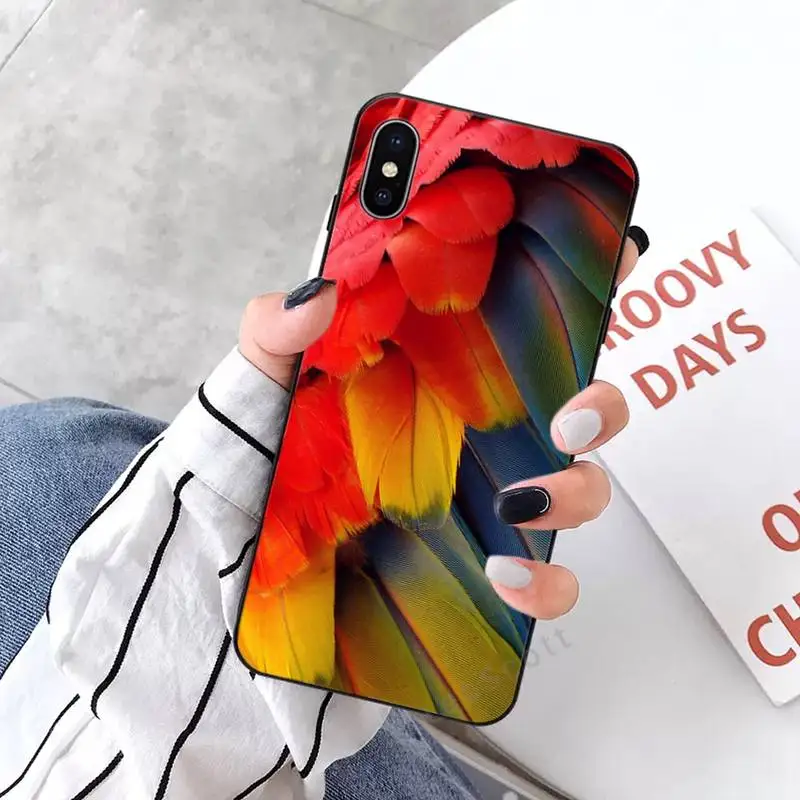 

Beautiful feathers Phone Case for iPhone 11 12 mini pro XS MAX 8 7 6 6S Plus X 5S SE 2020 XR