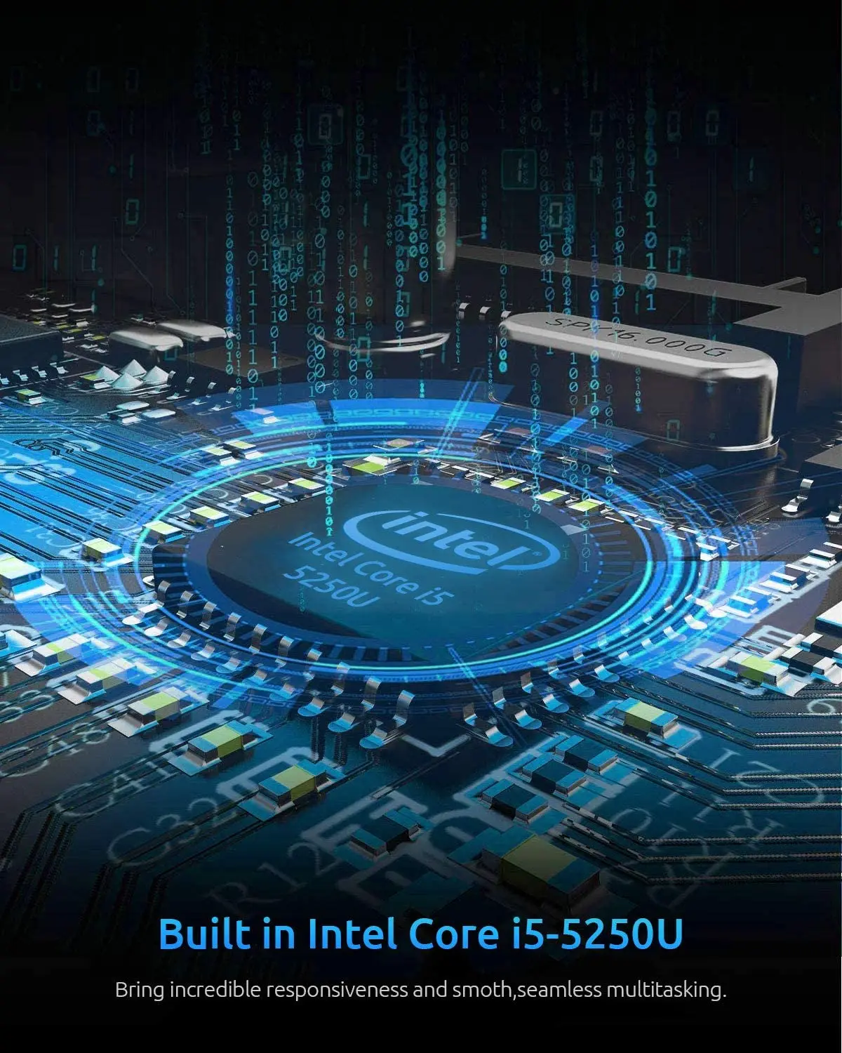Мини ПК BMAX B5 Intel Core i5 5250U 8 ГБ ОЗУ 256 Гб SSD двухъядерный мини компьютер настольный HD