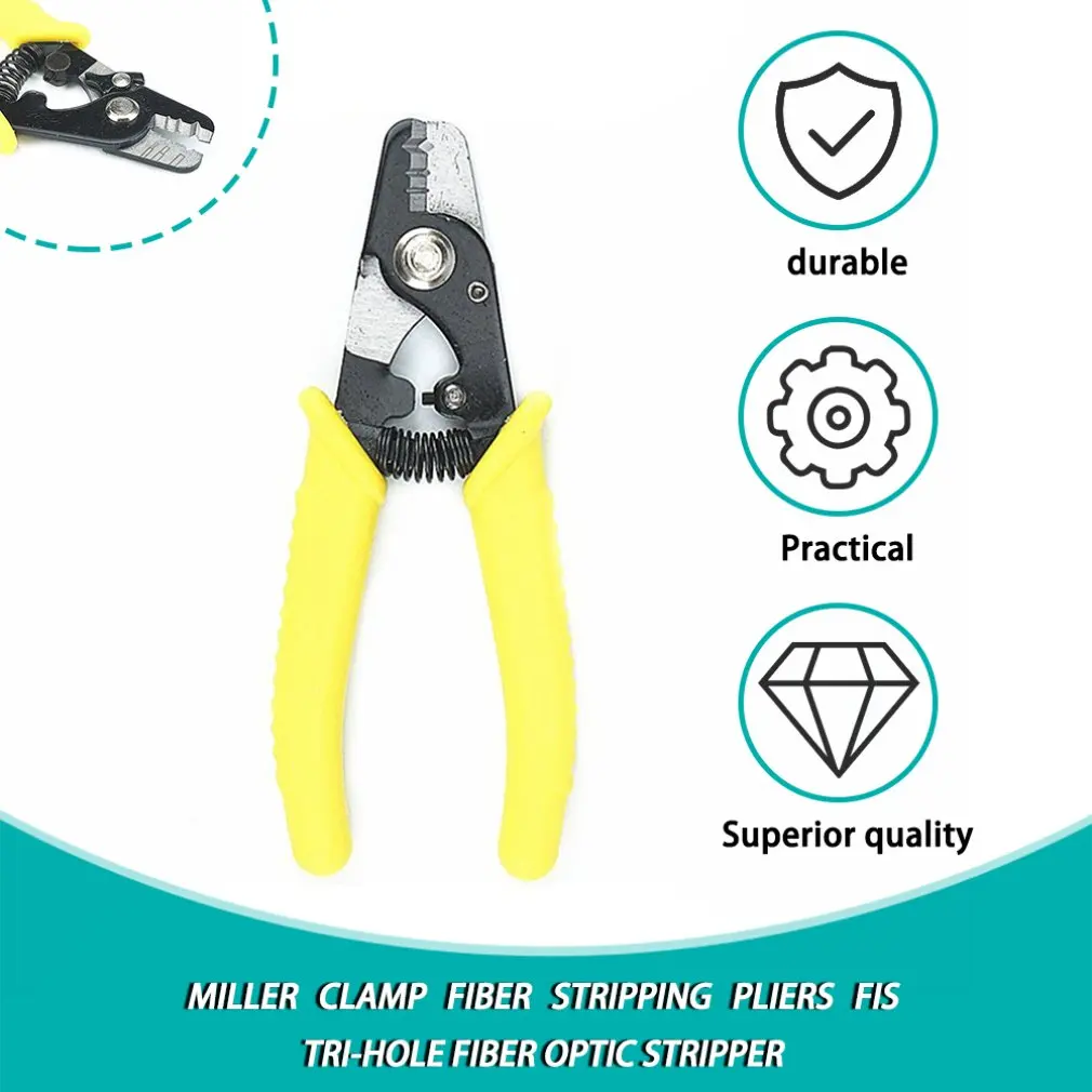 

Miller Clamp Fiber Stripping Pliers Fis Tri-hole Fiber Optic Stripper Three Hole Fiber Optic Stripper Miller Wire Stripper