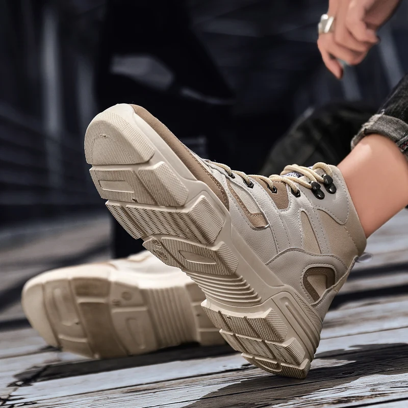 

Men Women High Top Hiking Shoes 2019 Durable Anti-Slip Outdoor Climbing Trekking Shoes Martin boots