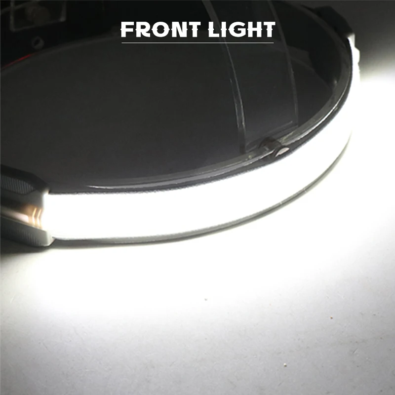 

Rechargeable Mini 10*COB Warm White LED Headlamp Strip Camping Headlight Red Rear Tail Light Running Head Lamp for Fishing