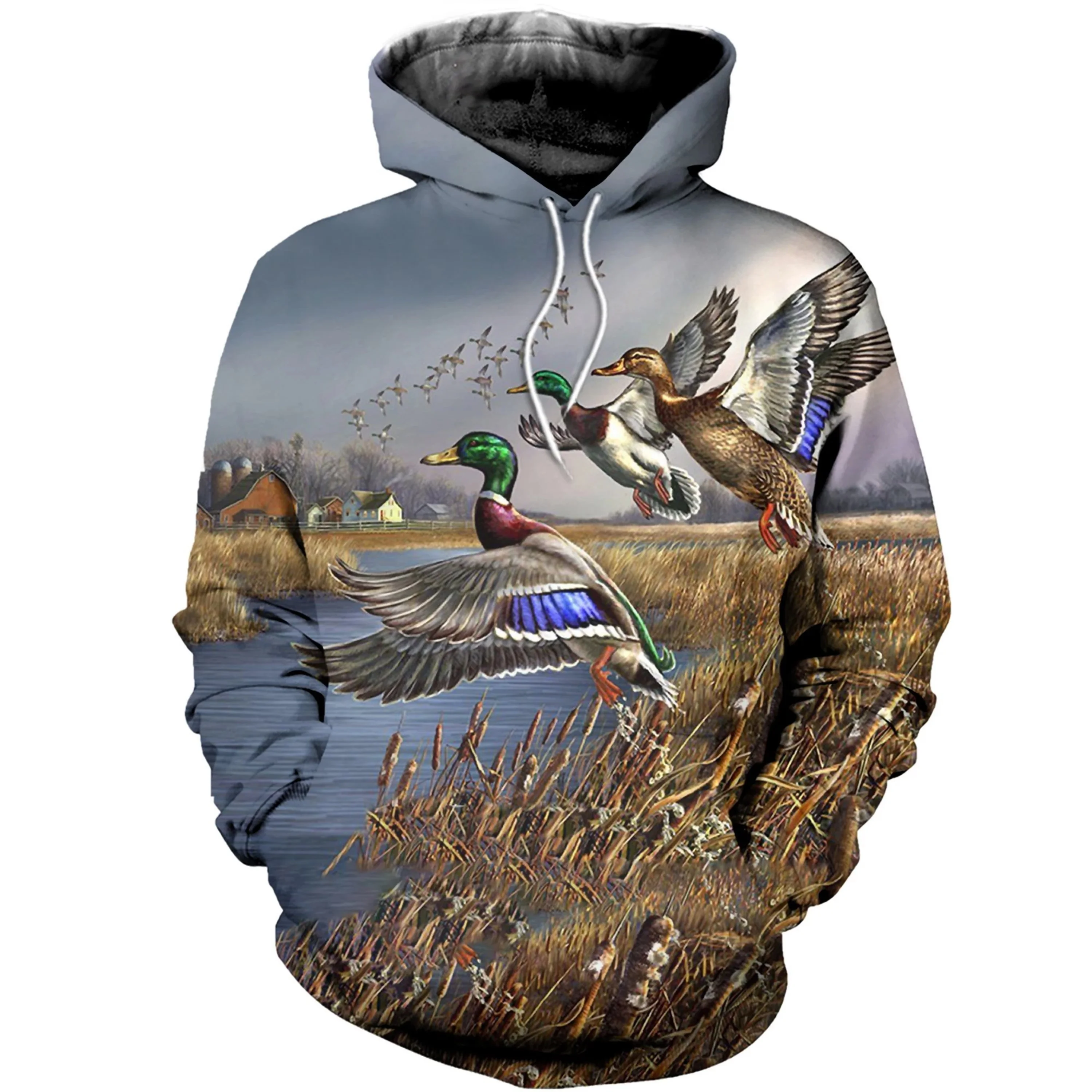 

2020 Hot Fashion Men 3D Hoodie Print Hunting Duck Hooded Sweatshirts Unisex Casual streetwear Hoody Wholesale and retail