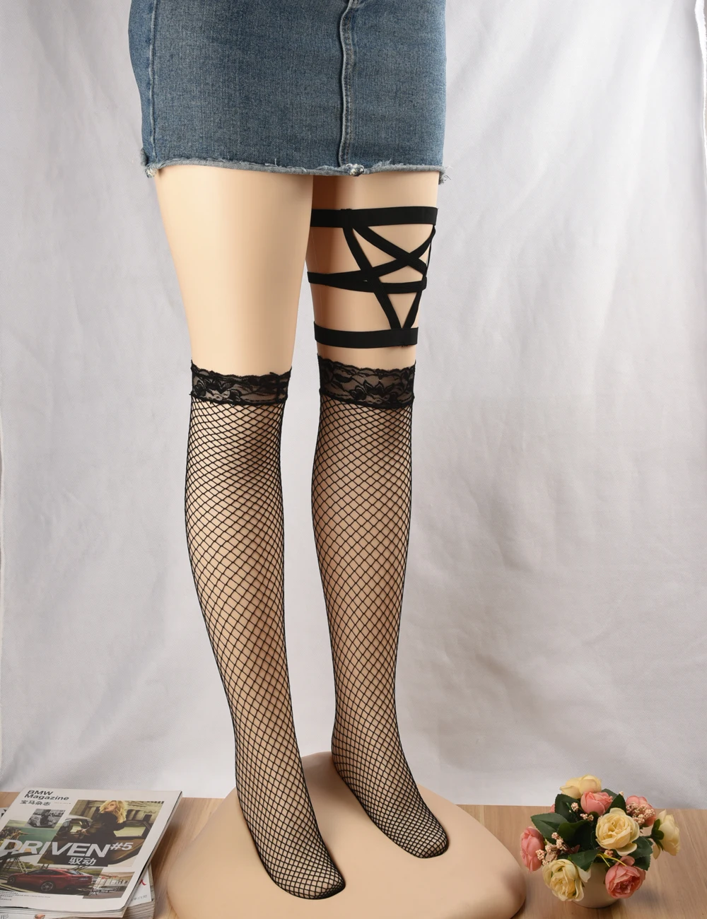 Атласная портупея HANAERNES для ног нижнее белье сексуальные аксессуары женская