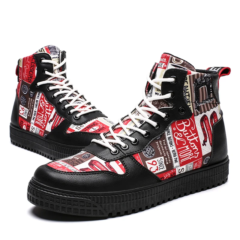 

Autumn New Men Casual Shoes For Men High Top Sneakers Fashion Student Thick Multi Color Shoes Trend Skateboard Shoes Sneakers