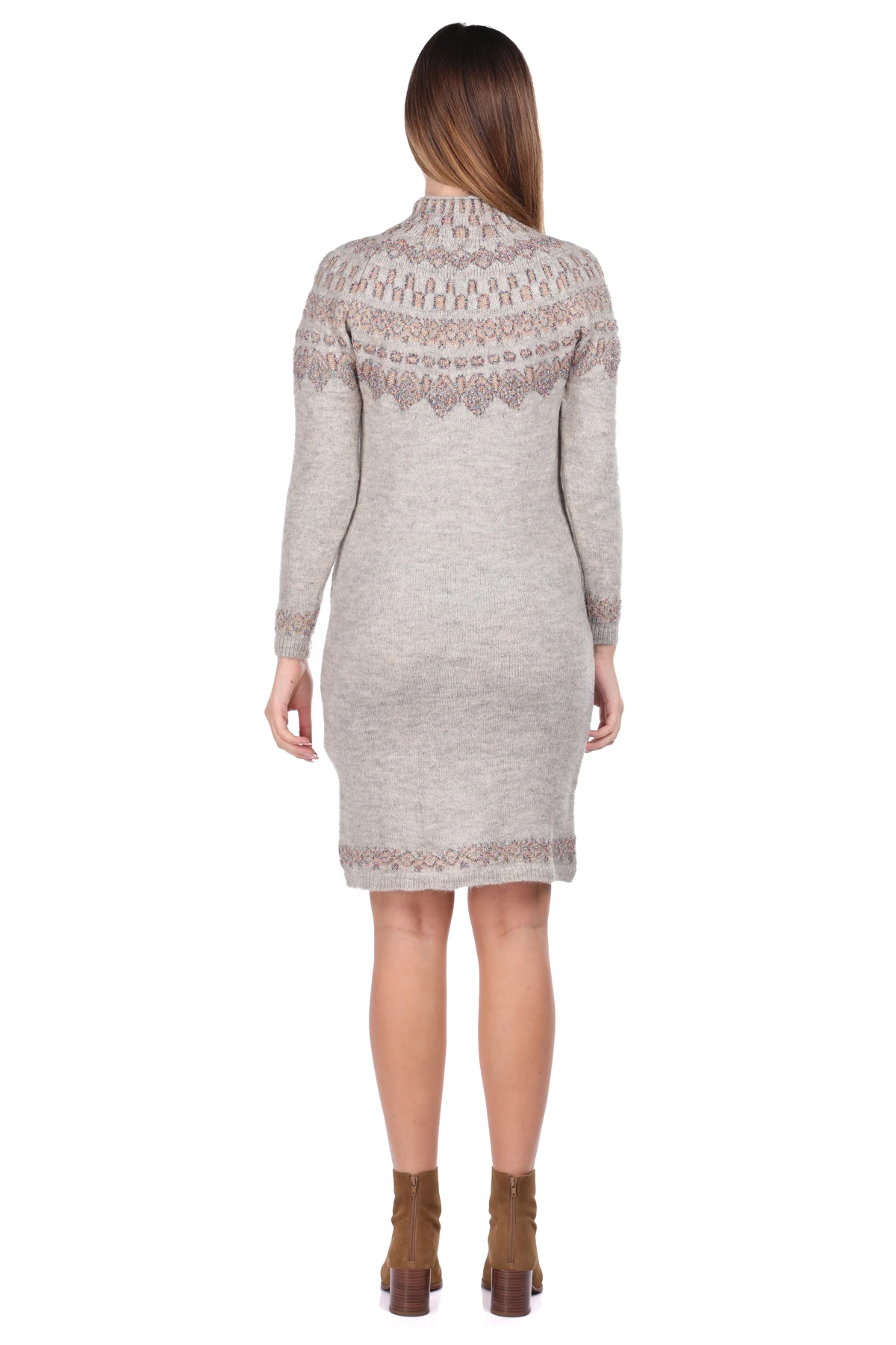 

Half Turtleneck Beige Womens Knitwear Sweater