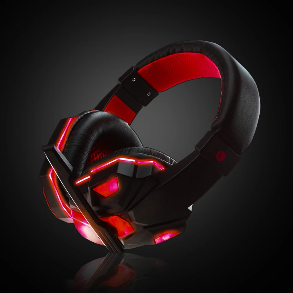 3,5 мм Игровые наушники, игровая гарнитура, Casque Gamer, стерео наушники с микрофоном, светодиодные игровые гарнитуры для ПК, компьютера, P S 4