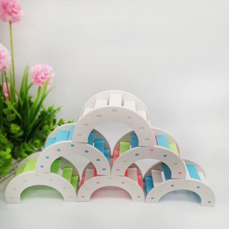

New Pet hamster Wooden Bridge Hamster Hamster Toy Wooden Bridge Hamster Supplies Wooden Bridge Eco-friendly Toy Cute Pet Gifts
