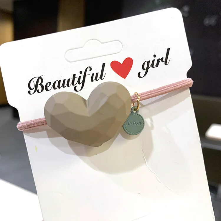 2020 2021 Ретро резинка для волос в форме сердца резинки аксессуары девочек