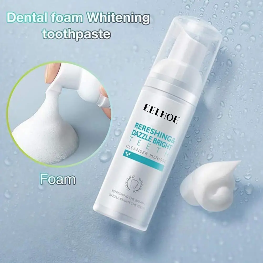 

Oral Care Tooth Whitening Bleach Oral Hygiene Mousse Product Stain Toothpaste Foam Plaque Mouth Removes Cleaning Remove Sta N8H1