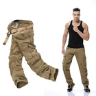 Мужские армейские тактические брюки, повседневные мешковатые брюки-карго с множеством карманов, брюки-комбинезоны больших размеров 28-46, осень 2021