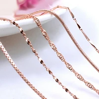 rose gold womens necklaces snake chain elegant water wave chain necklace party minimalist neck chains gift jewelry rope chain