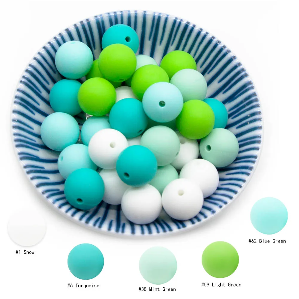 Грызунки для прорезывания зубов круглые силиконовые бусы мм 12 20 шт. | Мать и