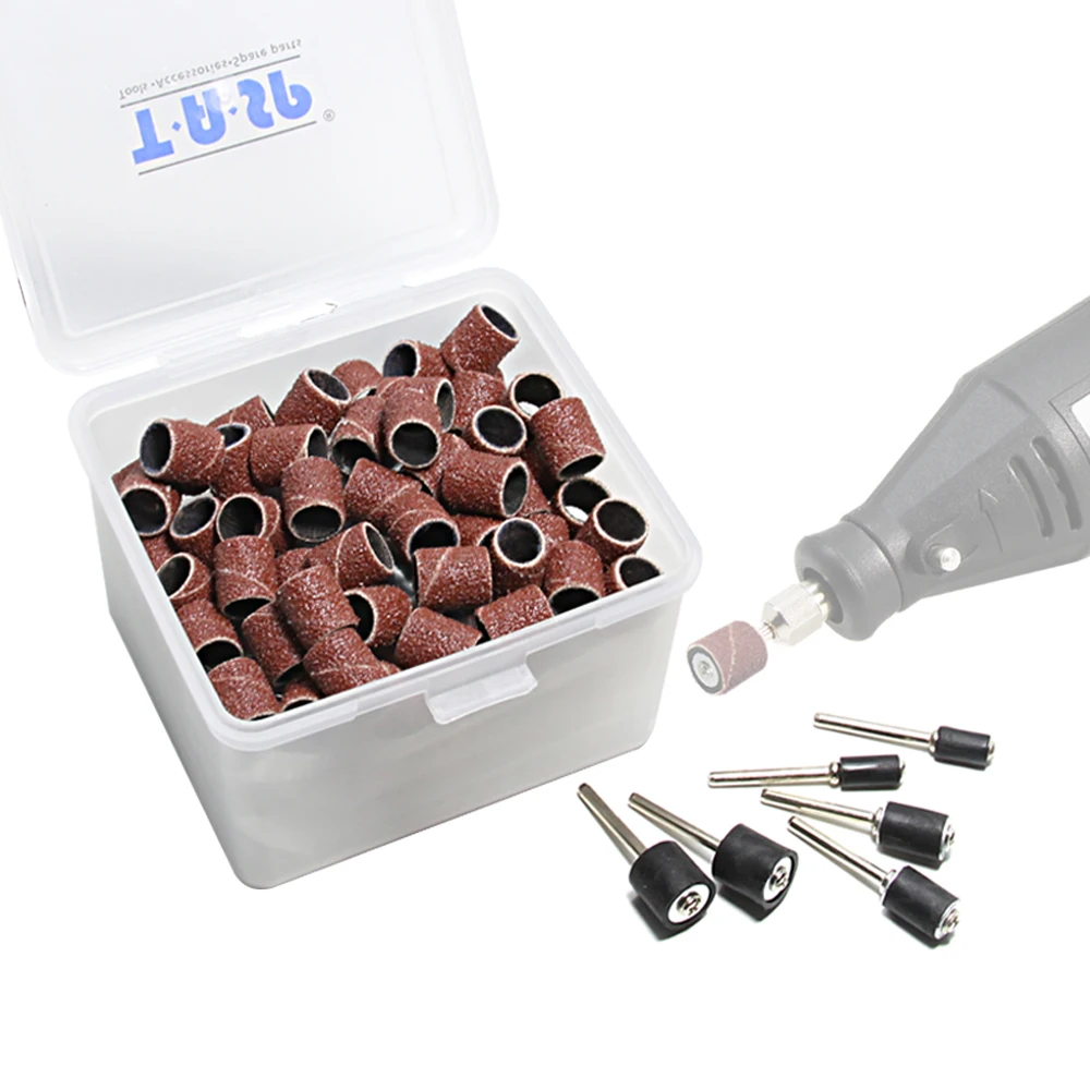 Набор абразивных насадок для ногтей 126 шт. набор втулок и барабанов абразивные