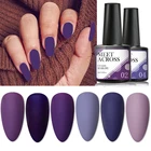 Гель-лак для ногтей темно-фиолетового цвета, Осень-зима, гель для ногтей с блестками