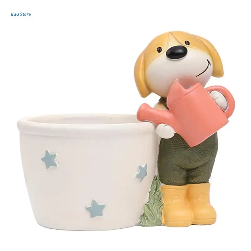 Цветочный горшок с мультяшным изображением щенка суккулентов ваза для собак