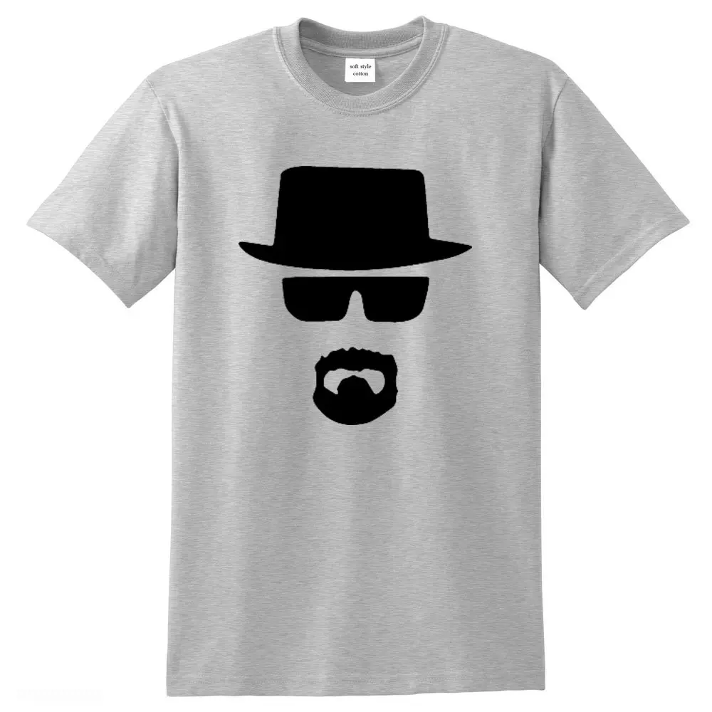 

Breaking bad Men top quality streetwear 100% cotton loose Heisenberg printed t shirt summer mens tshirt cool man t-shirt