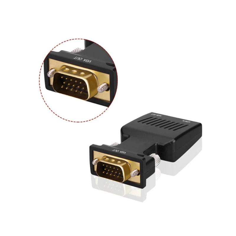 AMS-VGA к HDMI конвертер VGA Женский Мужской адаптер с аудио адаптером для HD ТВ монитор