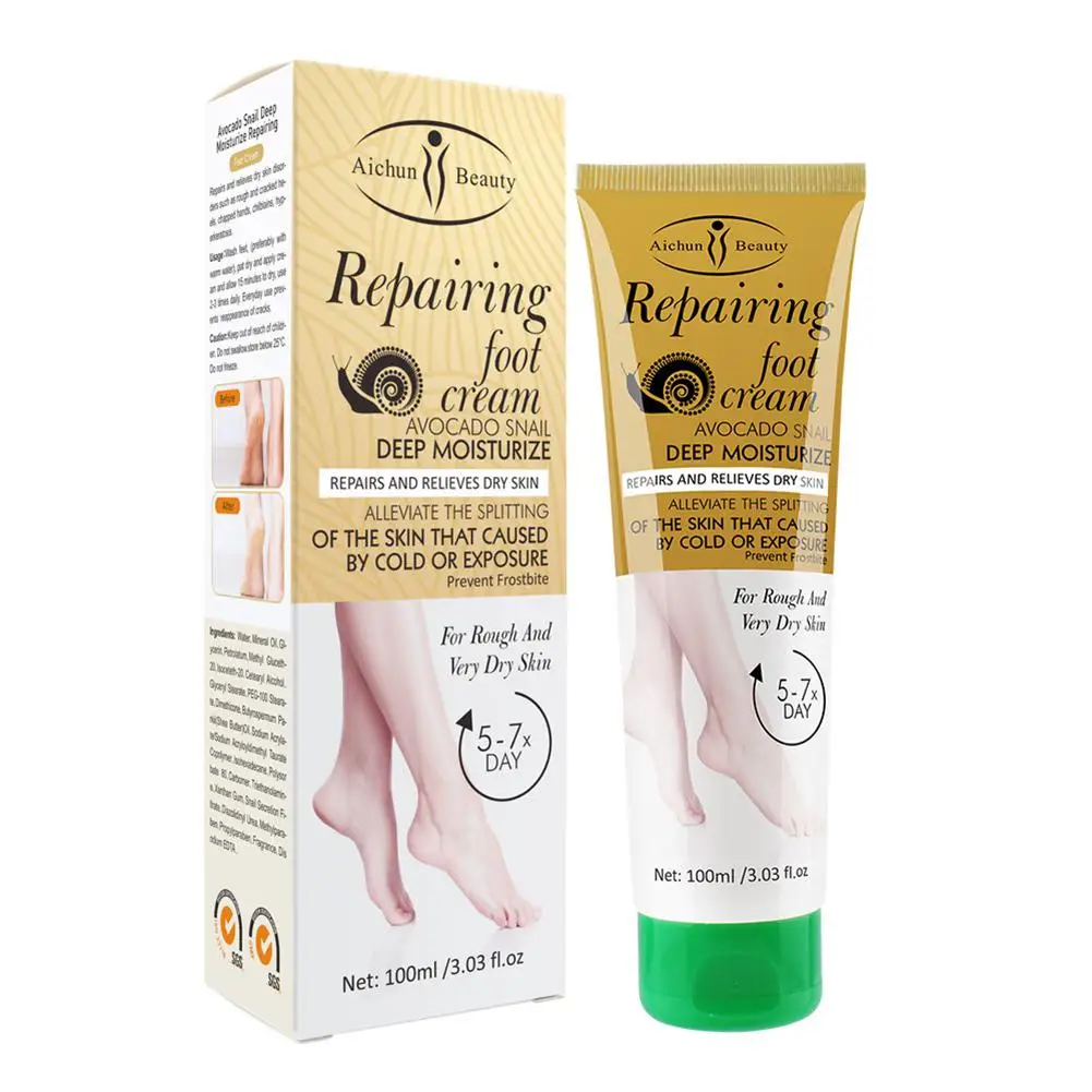 

100ml Natural Snail Foot Peeling Repair Cream Dry Skin Remover Deep Moisturizing Whitening Exfoliating Feet Massage Cream