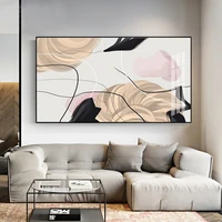 black and white hand painted oil painting abstract modern banner light luxury sofa backdrop decorative painting bedroom corridor