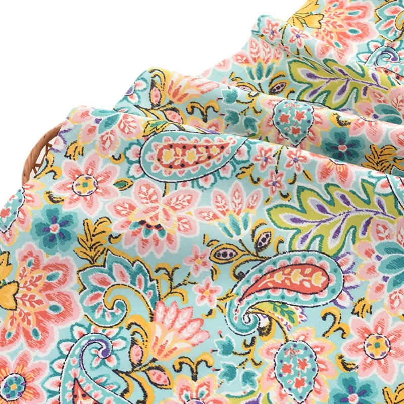 

112cm Breadth Fabric cotton phoenix flower fabric clothing skirt children's wear shirt pajamas handmade cloth