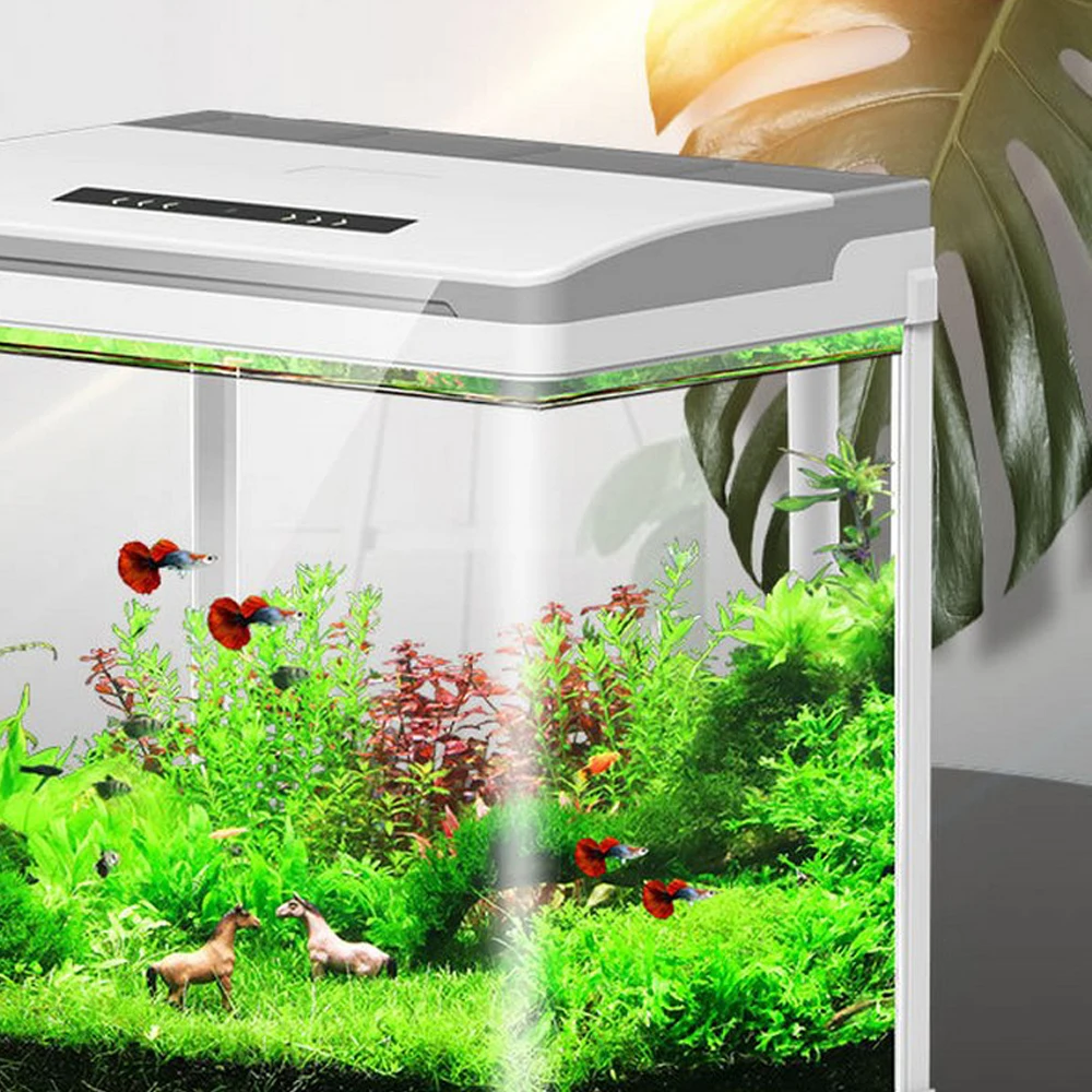 

Mini Smart Aquarium Betta Fish Aquarium Creative Lazy Desktop Fish Tank Home Self-circulating Glass Bring Water-free Feeding Box