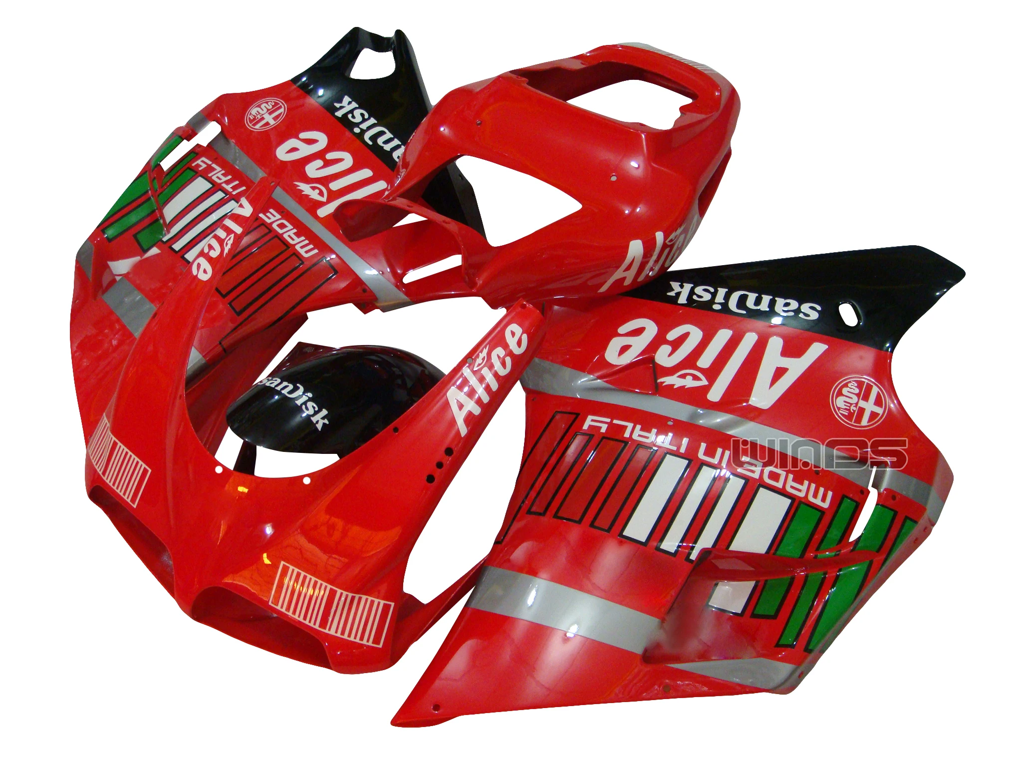 

Red Injection Body Fairing Cover Kit for Ducati 748 916 996 998 Year 1996-2002