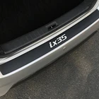 Защитная пластина для багажника автомобиля Hyundai ix35, наклейки с отделкой против царапин, протектор для заднего бампера автомобиля из углеродного волокна, аксессуары для украшения автомобиля