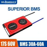 18650 bms 17s 60v lithium polymer battery 3 7v protect board with balance li ion bms 30a 40a 50a 60a for electric scooter ebike