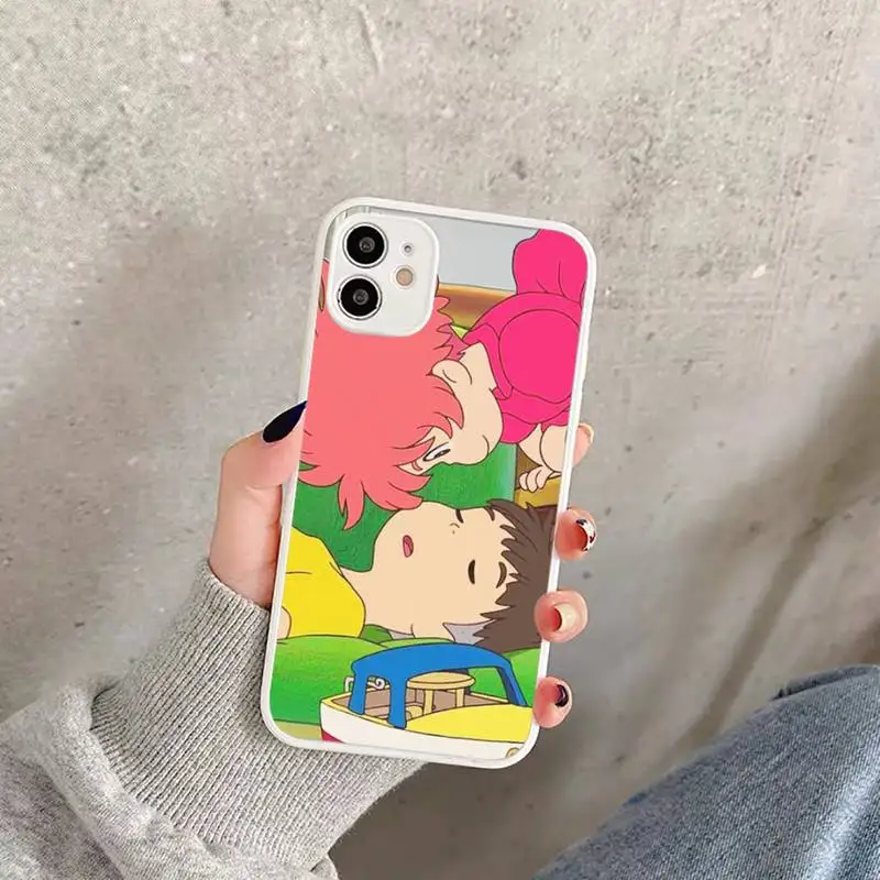 

Hayao Miyazaki anime ponyo Phone Case Matte Transparent for iPhone 11 12 7 8 s mini pro X XS XR MAX Plus funda