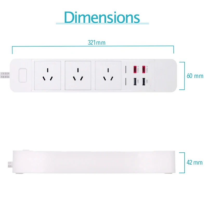 WiFi Smart power Strip внешний разветвитель розетки с usb type-c Защита от перенапряжения «Умная» вилка пульт дистанционного управления для Alexa Google Home
