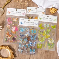 vintage butterfly pet sticker bronzing decorative for scrapbooking planner diy crafts journal laptops stationery supplies