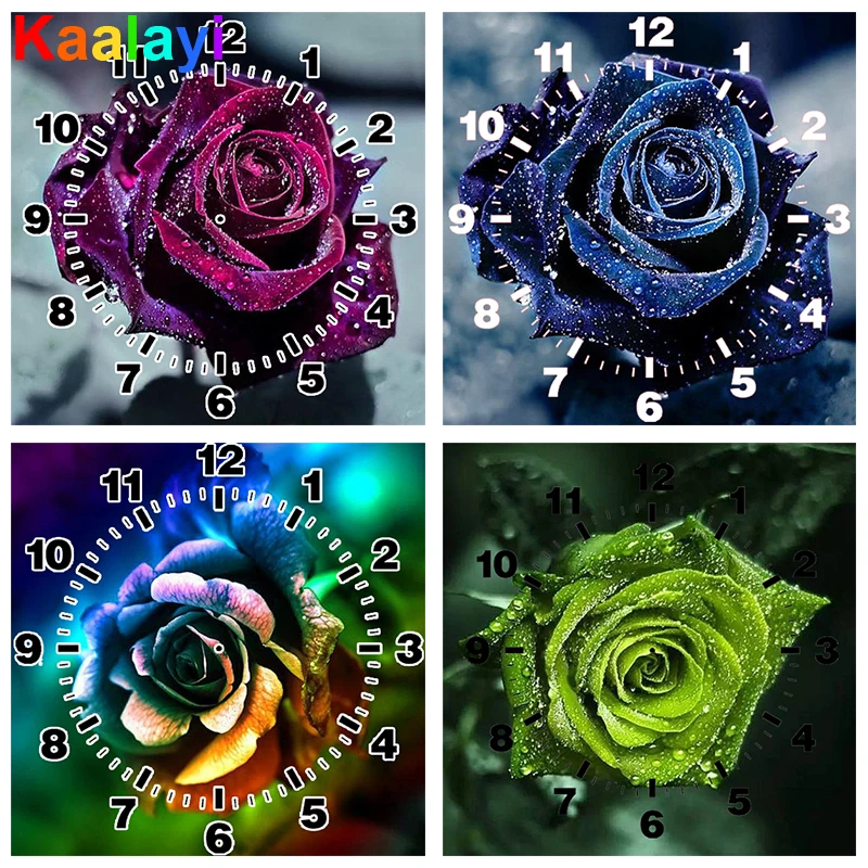 

Набор для алмазной мозаики Zs850, набор «сделай сам» с часами, движущимися элементами, цветами, квадратными/круглыми стразами, мозаика для дом...