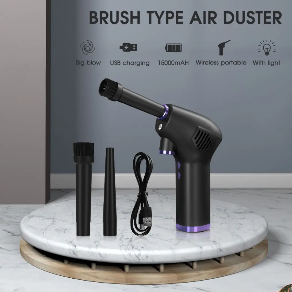 

Cordless Air Duster for Computer Laptop Rechargeable Car Vacuum Cleaner Compressed Air Blower Cleaning Tool For Keyboard Sofa