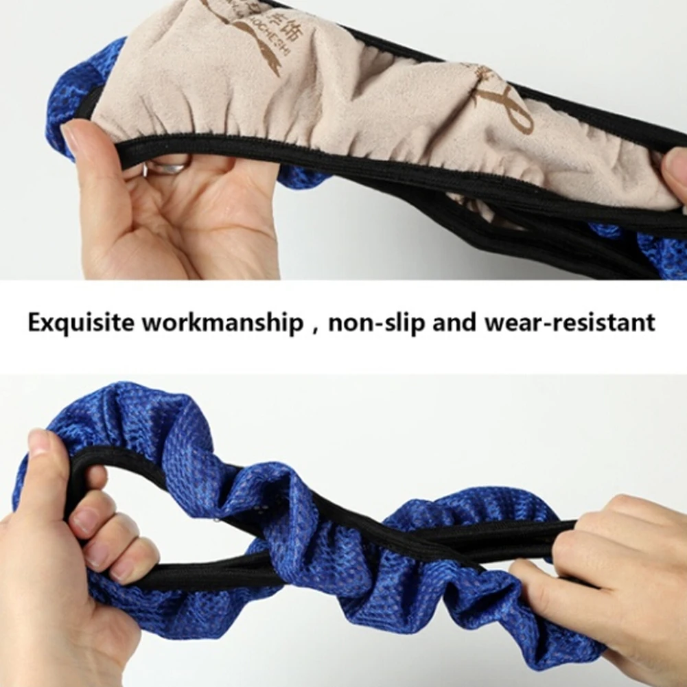

Durable Cotton Leather Without Fixed Inner Ring Sandwich Grip Car Steering Wheel Cover Summer Ice Silk Non-slip Car Accessories