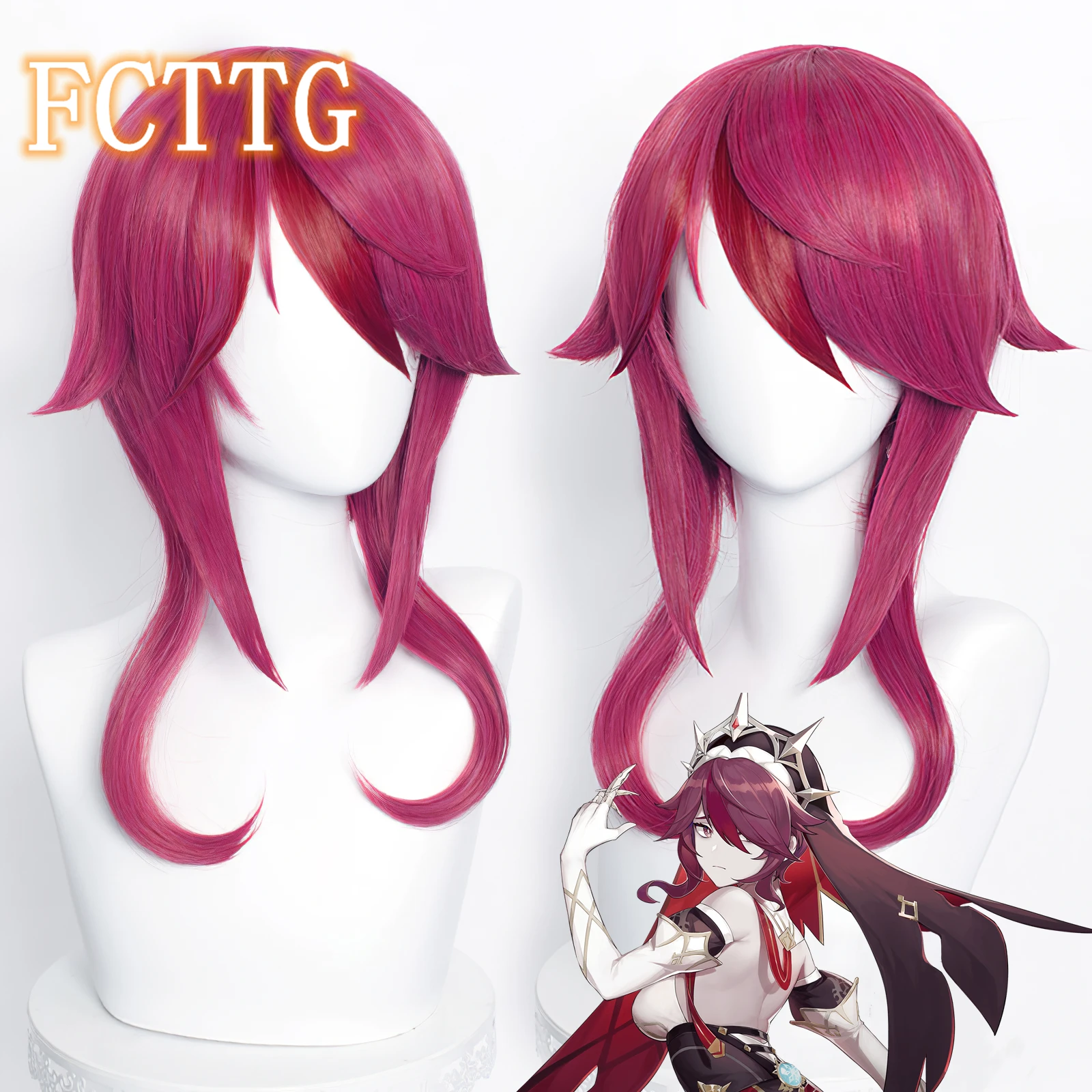 

Game Genshin Impact Rosaria Cosplay Wig Halloween Suitable For Women Dropshipping Freelance Exporting In Stock