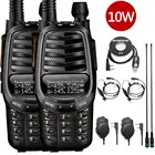 Новинка, мощная двойная PTT рация BAOFENG, 10 Вт, два диапазона, VHFUHF, USB зарядка, Любительская двухсторонняя радиосвязь, обновленная версия, портативная рация, 2 шт.