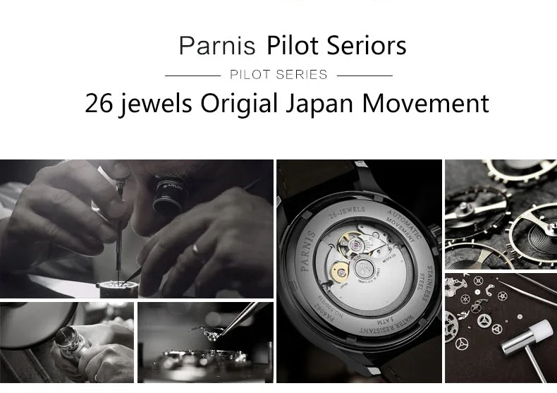 Parnis, 42 мм, автоматические часы, лунная фаза, запасная мощность, часы для мужчин, люксовый бренд, топ Miyota, механические намотки, часы, PA6062-A, подарок для мужчин