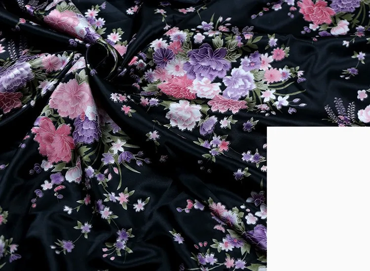 Искусственный шелк печатная атласная ткань новая шелковая для рукоделия