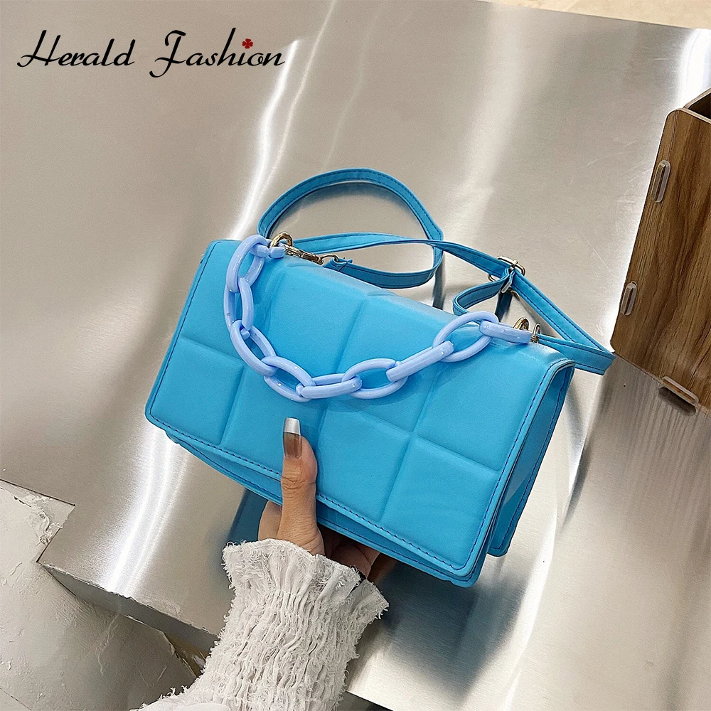 

Luxury Weave Crossbody Bags for Women 2021 Spring Quality Pu Leather Chain Woven Shoulder Bag Female Designer Handbag and Purse
