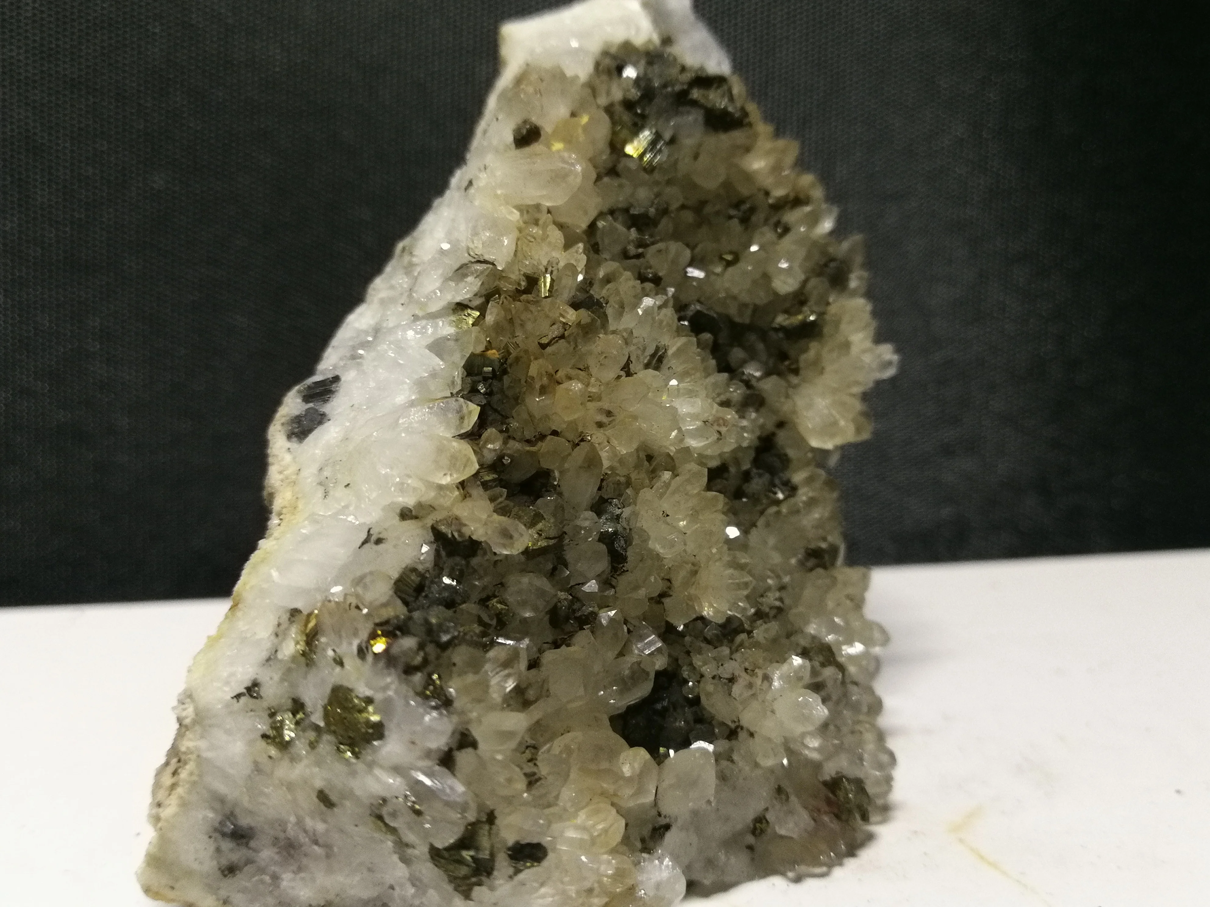 Минеральный Образец кварца gPyrite 181 5 натуральный кластер белого кристалла|Камни| |