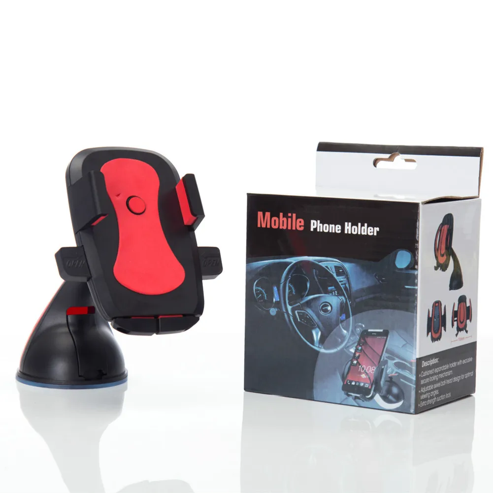 

New Large Car Phone Holder Universal Automatic Lock Phone Holder 115*87MM Red Car Phone Holder